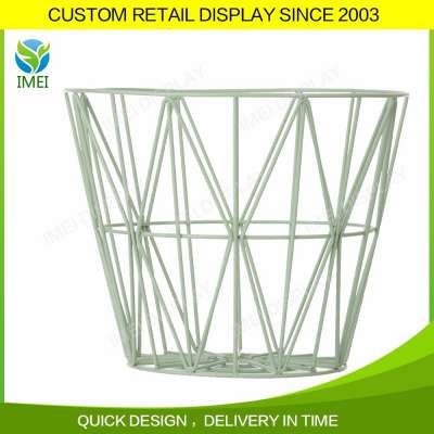 Home decor used wire baskets metal storage box with lid