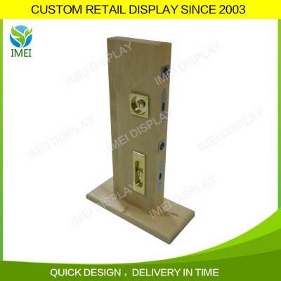 Chinese manufactures custom size wooden door lock display stand