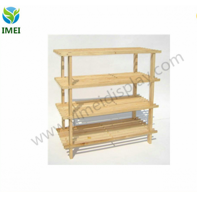 4 Layer Dark Espresso Shoes Wooden Display Stands For Bathroom YM5-710