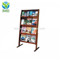 Wooden Slope 24 Pocket Standing Literature Display, Mahogany IMEI18126