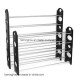 10-Tier Stackable and Adjustable Shoes Display Rack with Black Color